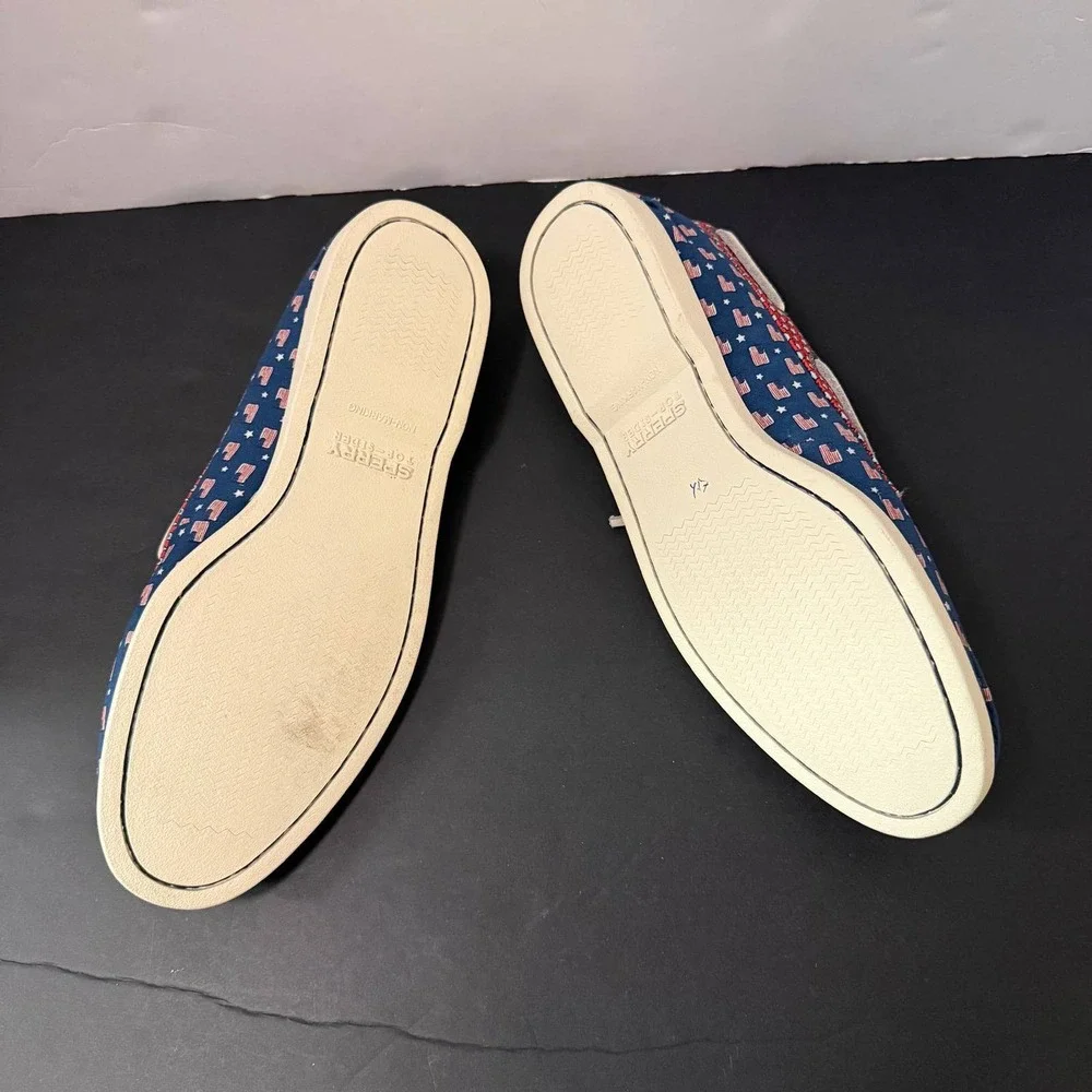 Sperry Vineyard Vines Boat Shoes Mens 9 American Flag Stars Patriotic STS19092